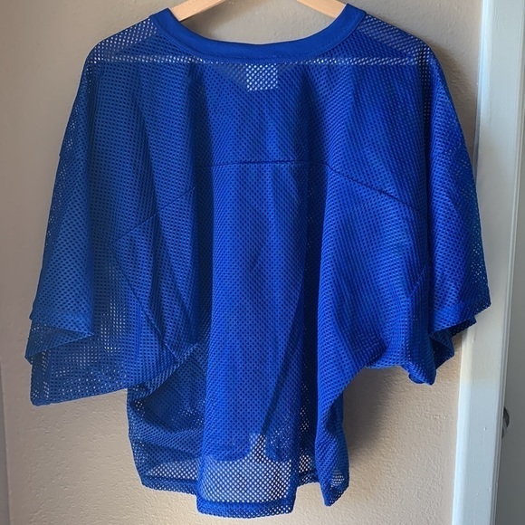 BIKE Blue Football Style Crop Jersey Unisex - Picture 6 of 6